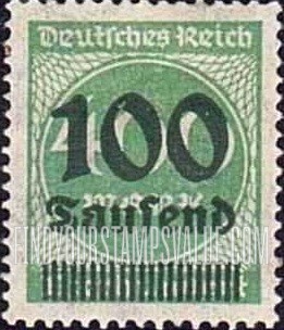 FindYourStampsValue: Numeral Value: Stamps and Types of 1922-23 Surcharged in Green