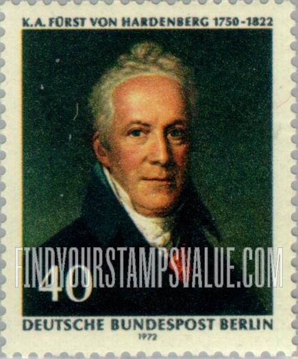 FindYourStampsValue: BERLIN - Karl August, Duke of Hardenberg (1750-1822), Prussian statesman, by J. H. W. Tischbein