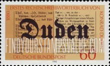 FindYourStampsValue: Centenary of the Publication of Konrad Duden's German Language Dictionary - Old and New Editions