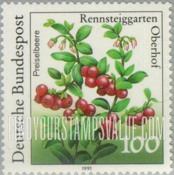 FindYourStampsValue: Flowers: Preiselbeere (cranberry)