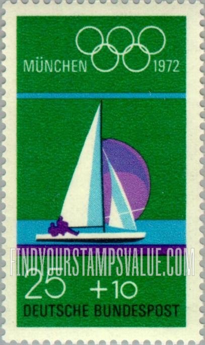 FindYourStampsValue: SEMI-POSTAL - Olympic Rings and Sailing