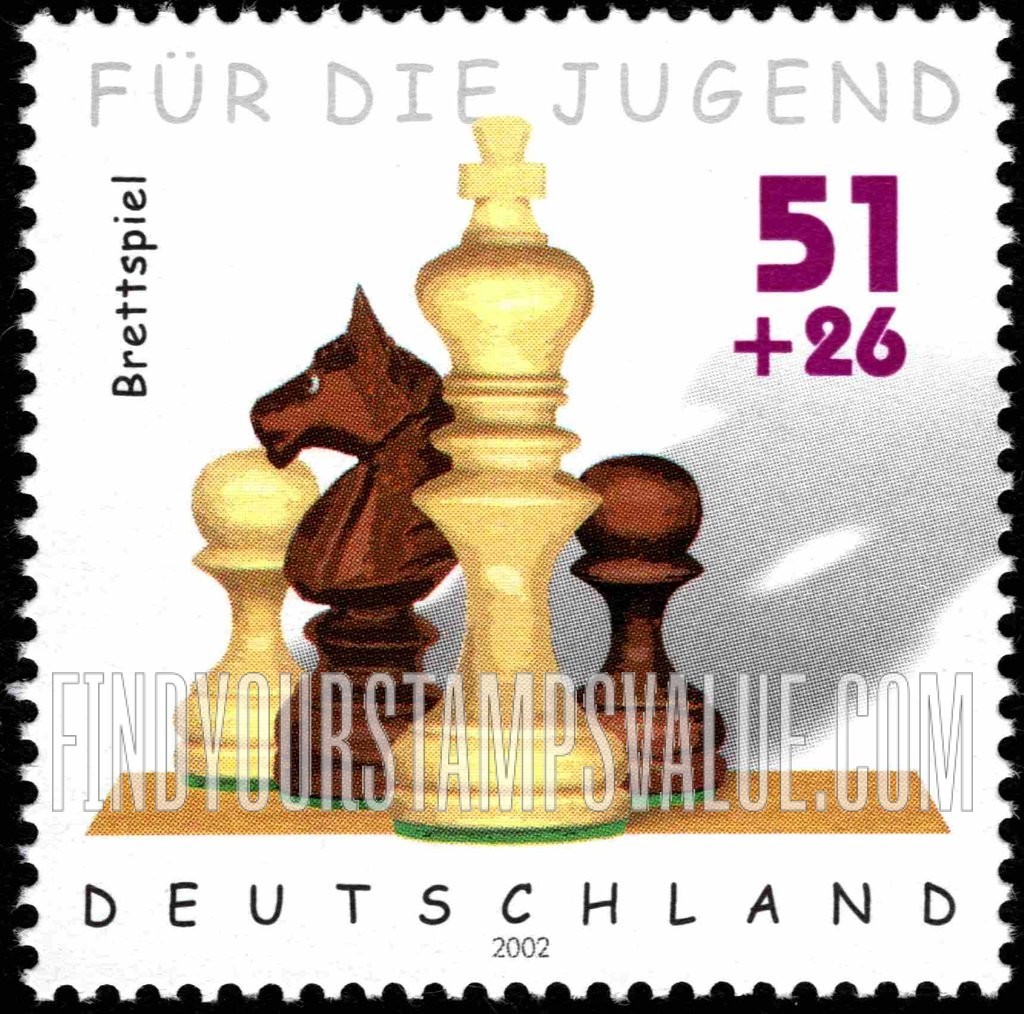 FindYourStampsValue: SEMI-POSTAL - Toys and Games: Chess pieces