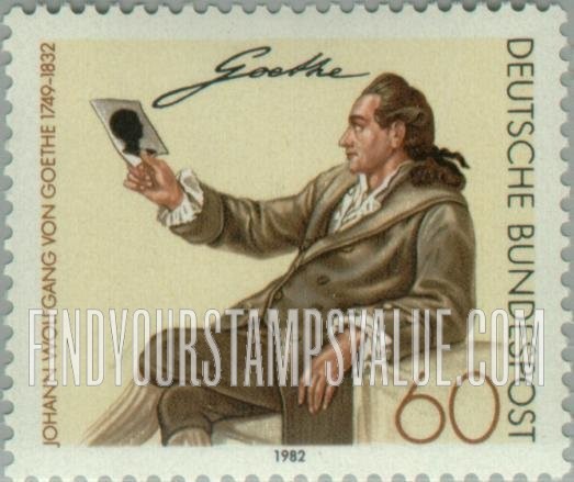FindYourStampsValue: Johann Wolfgang von Goethe (1749-1832), by Georg Melchior Kraus, 1776