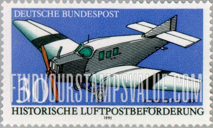 FindYourStampsValue: Historic Aircraft: Junkers F13, 1930