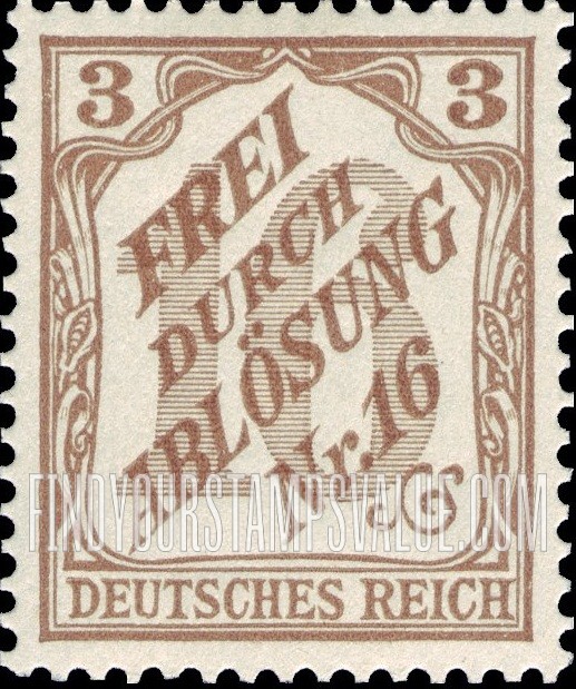 FindYourStampsValue: LOCAL OFFICIAL - “Nomber 16” refers to the district of Prussia