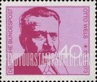 FindYourStampsValue: Birth Centenary of Otto Wels, Leader of German Social Democratic Party