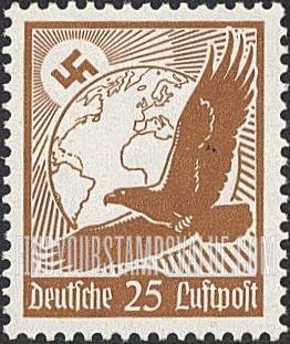FindYourStampsValue: AIR POST - Swastika Sun, Globe and Eagle