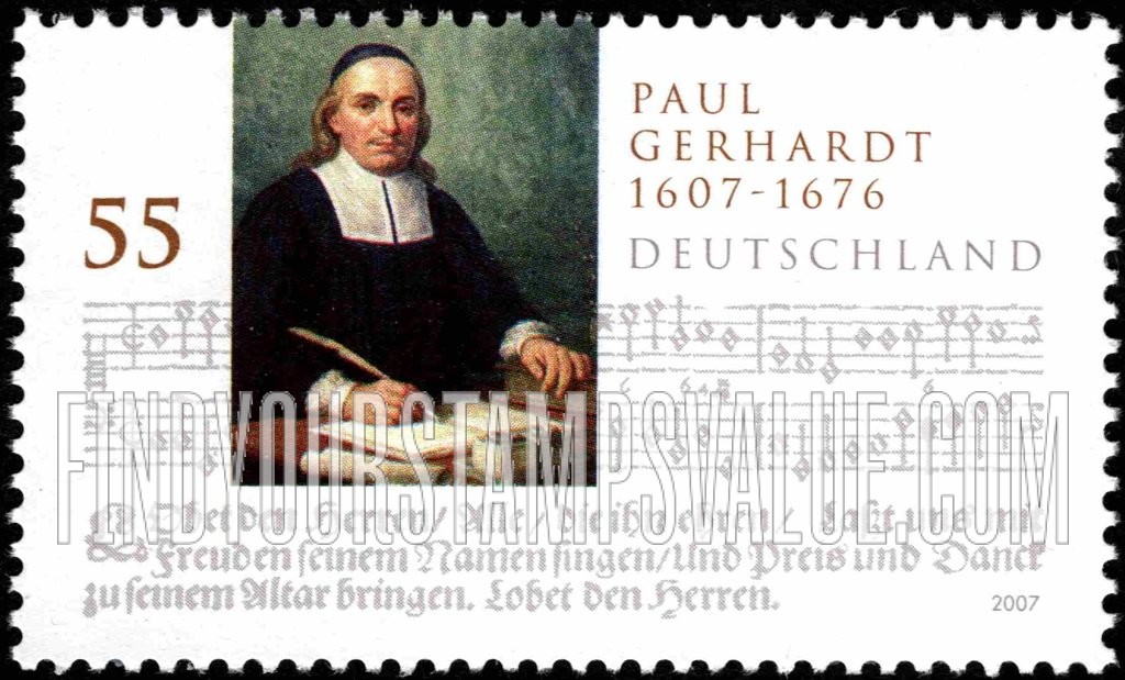 FindYourStampsValue: Paul Gerhardt (1607-76), Hymn Writer