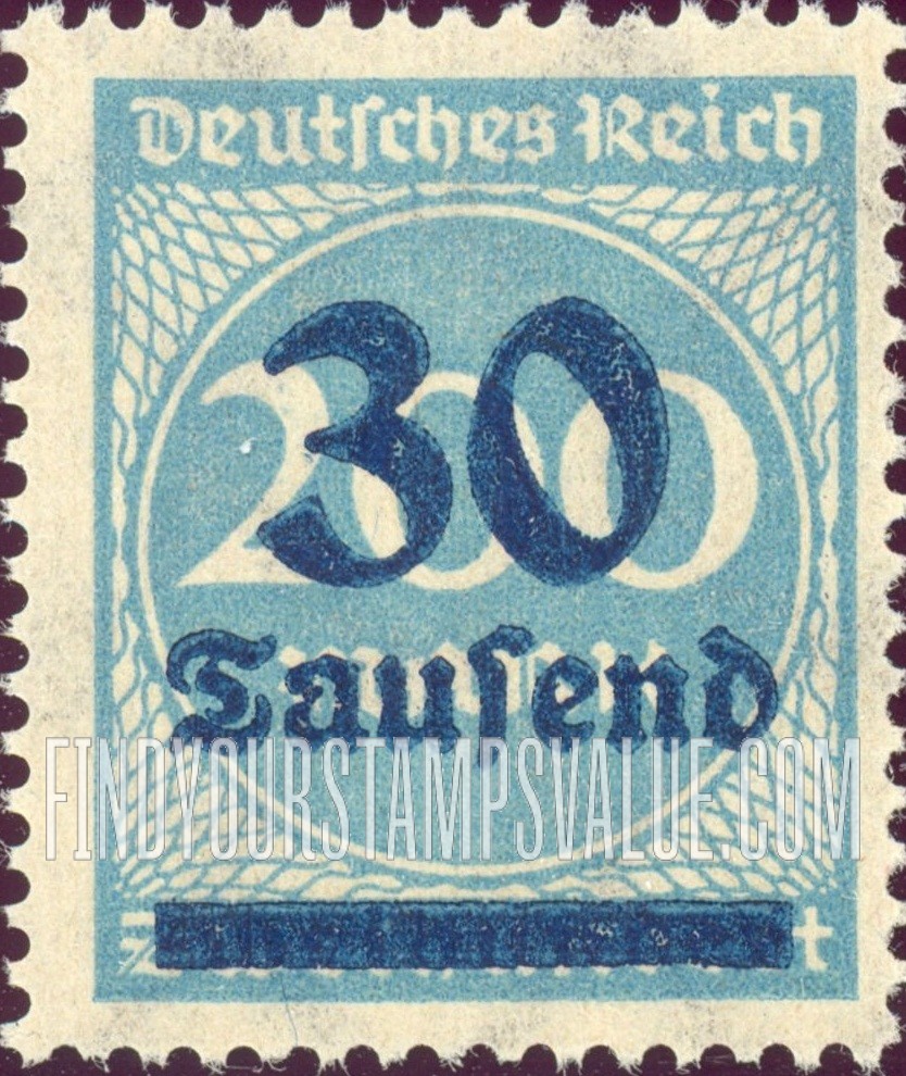 FindYourStampsValue: Numeral Value: Stamps and Types of 1922-23 Surcharged in Blue