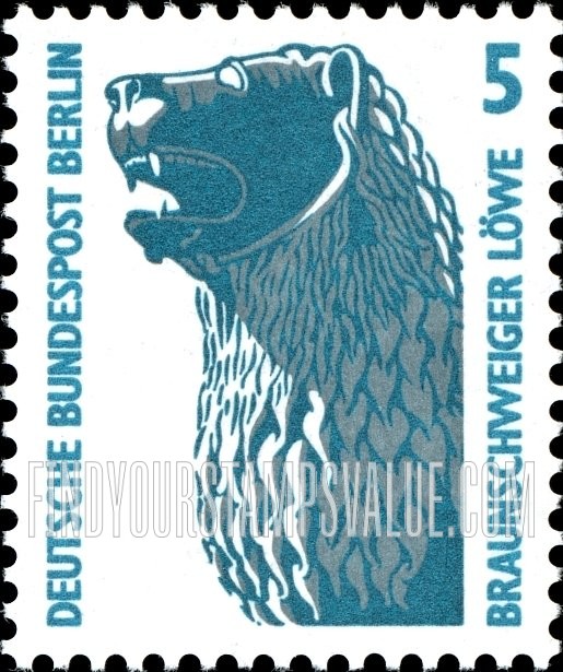 FindYourStampsValue: BERLIN - Historic Sites and Objects Type of Germany: Brunswick Lion