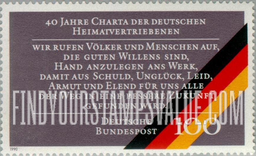 FindYourStampsValue: Charter of German Expellees, 40th Anniversary