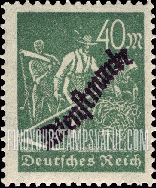 FindYourStampsValue: OFFICIAL - Farmers: Regular Issue of 1923 Overprinted