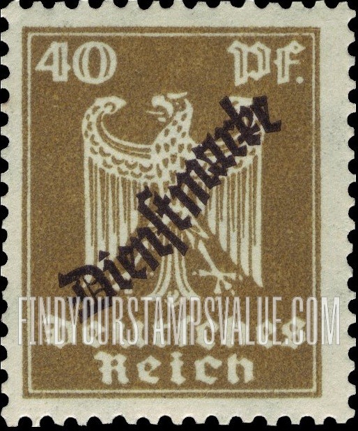 FindYourStampsValue: OFFICIAL - German Eagle: Same Overprint On Issues of 1924
