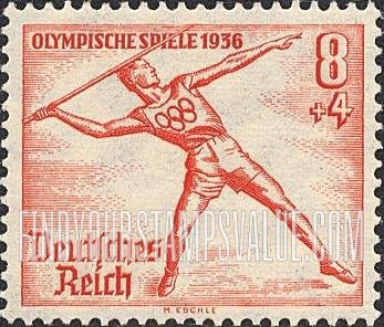FindYourStampsValue: SEMI-POSTAL - Throwing javelin