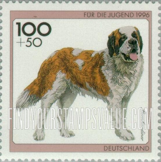 FindYourStampsValue: SEMI-POSTAL - Dog Type of 1995: St. Bernard