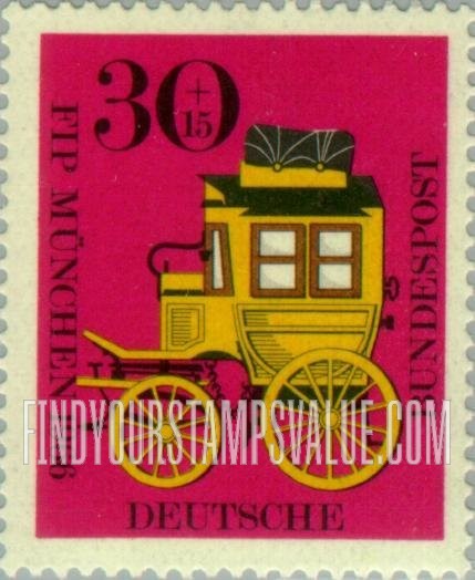 FindYourStampsValue: SEMI-POSTAL - Bavarian mail coach