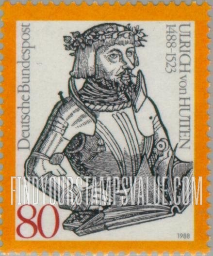 FindYourStampsValue: Ulrich Reichsritter von Hutten (1488-1523), Humanist