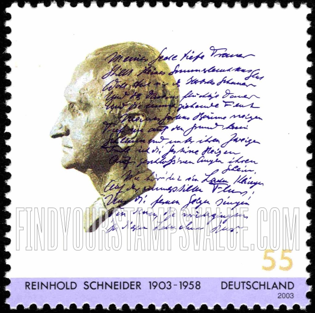 FindYourStampsValue: Reinhold Schneider (1903-58), Writer