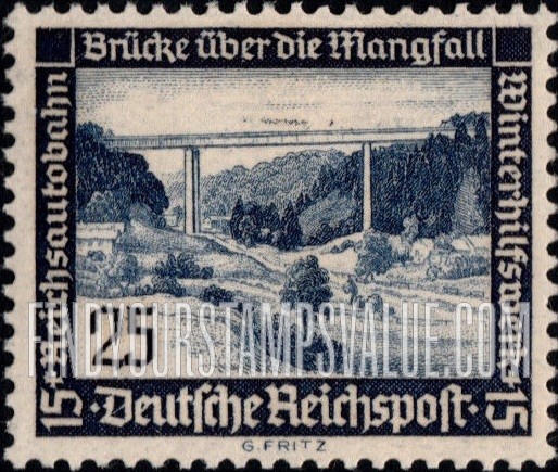 FindYourStampsValue: SEMI-POSTAL - Bridge over the Mangfall