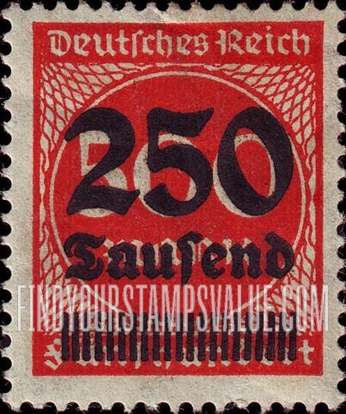 FindYourStampsValue: Numeral Value: Stamps and Types of 1922-1923 Surcharged in Black