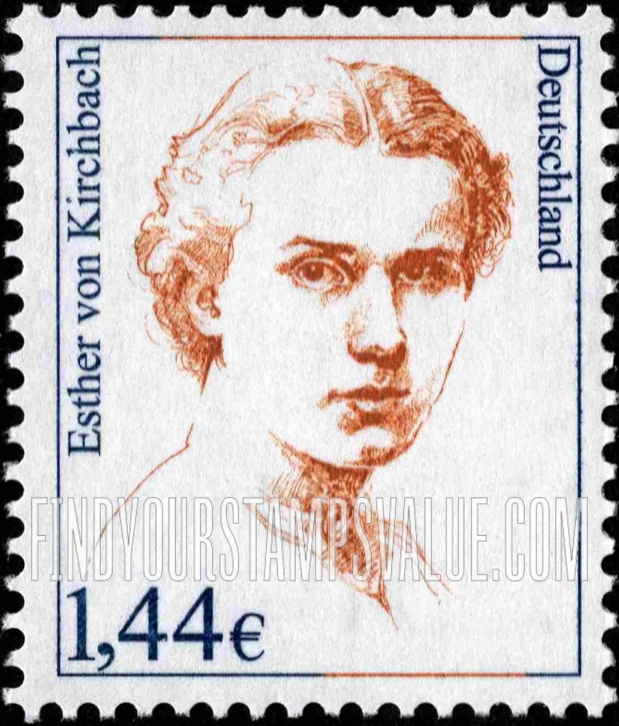 FindYourStampsValue: Famous Women Type of 1986: Esther von Kirchbach (1894-1946), writer