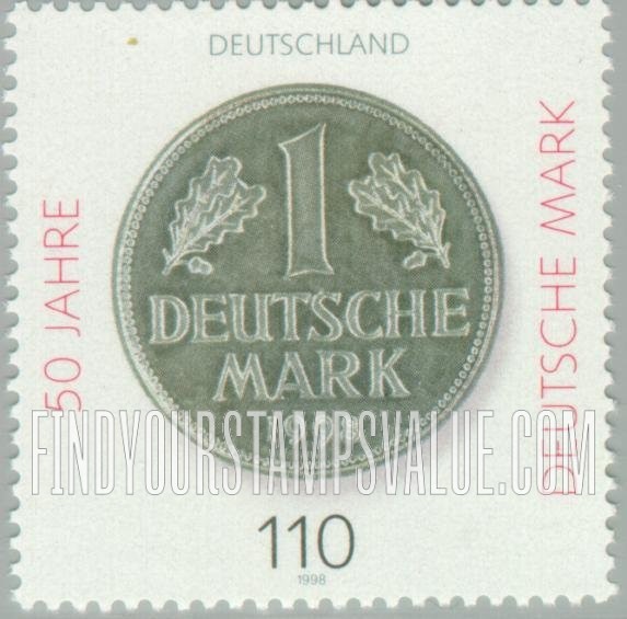 FindYourStampsValue: Deutsche Mark, 50th Anniversary