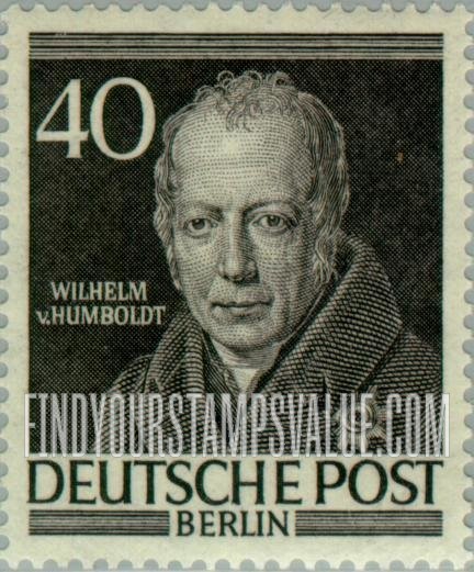 FindYourStampsValue: BERLIN - Portraits: Wilhelm von Humboldt