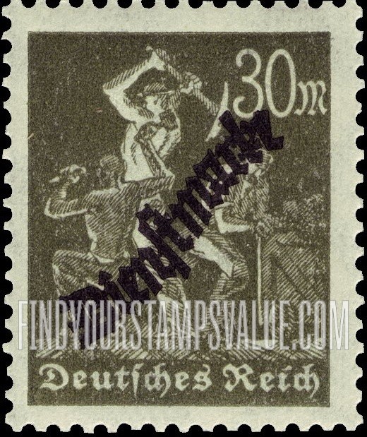 FindYourStampsValue: OFFICIAL - Miners: Regular Issue of 1923 Overprinted