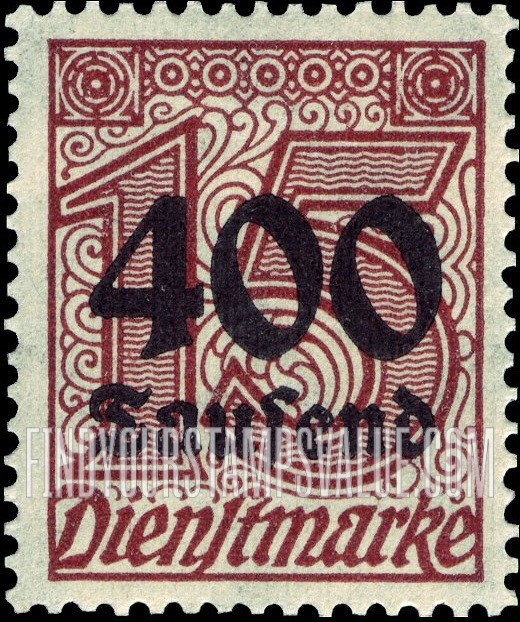 FindYourStampsValue: OFFICIAL - Numeral Value: Official Stamps of 1920-23 Surcharged with New Values