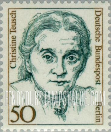 FindYourStampsValue: BERLIN - Famous Women Type of Germany: Christine Teusch