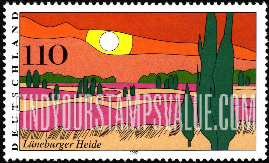 FindYourStampsValue: Scenic Regions Type of 1993: Lüneburg Heath