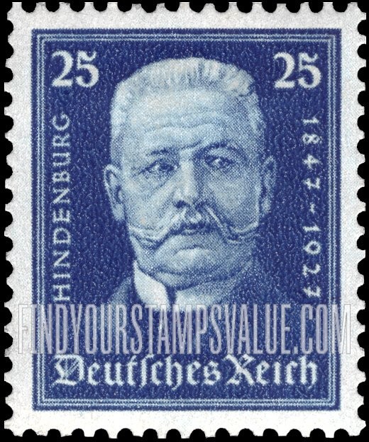 FindYourStampsValue: SEMI-POSTAL - President Paul von Hindenburg