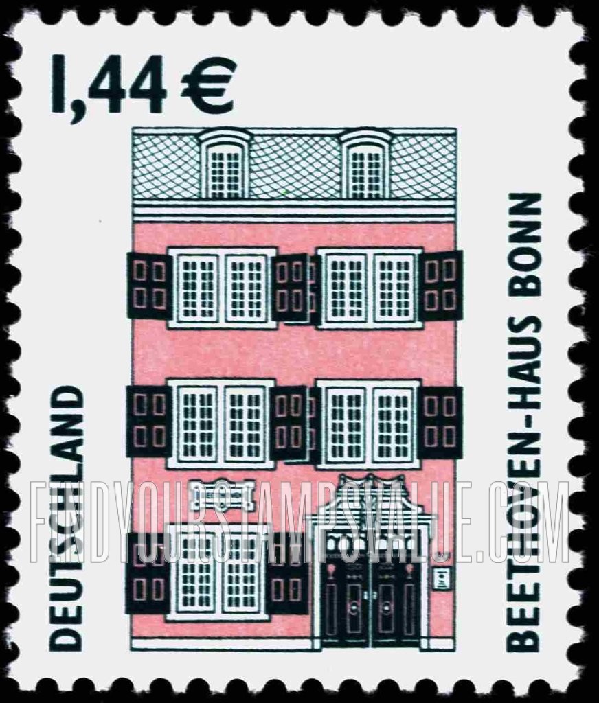 FindYourStampsValue: Historic Sites Type of 1987: Birthplace of Ludwig van Beethoven, Bonn