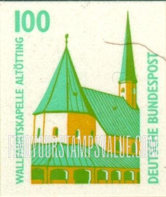 FindYourStampsValue: Altotting Chapel, Bavaria: Historic Sites Type of 1987