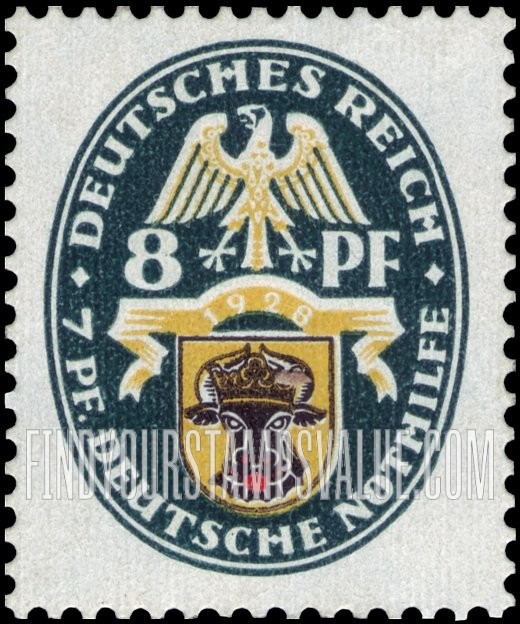 FindYourStampsValue: SEMI-POSTAL - Arms Type of 1925: Mecklenberg-Schwerin