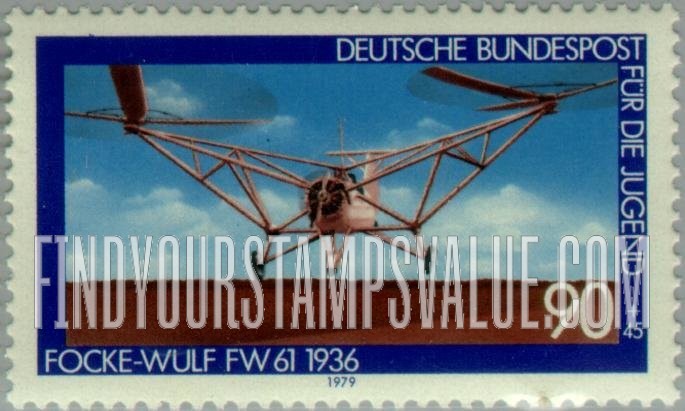 FindYourStampsValue: SEMI-POSTAL - Airplanes: Focke-Wulf FW61, 1936