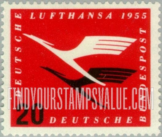 FindYourStampsValue: AIR POST - Federal Republic: Lufthansa Emblem