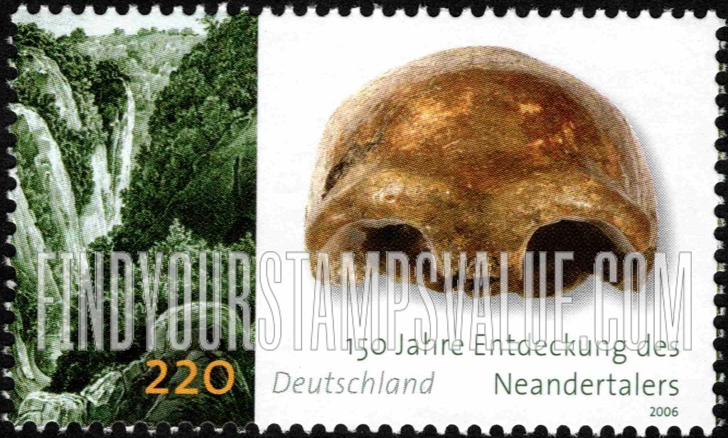 FindYourStampsValue: Discovery of Neanderthal Man Bones, 150th Anniversary