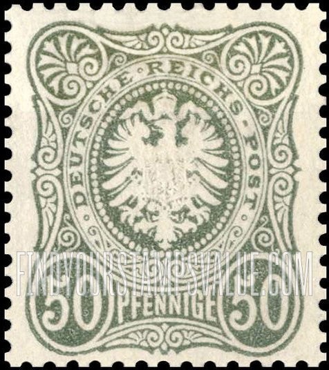 FindYourStampsValue: Imperial eagle and crown in oval, PFENNIGE