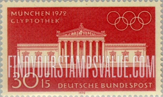 FindYourStampsValue: SEMI-POSTAL - Munich Buildings: Glyptothek