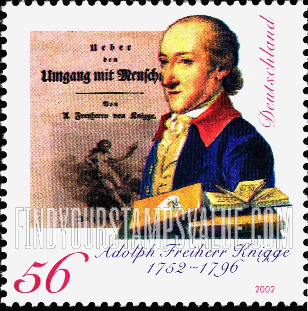 FindYourStampsValue: Adolph Freiherr Knigge (1752- 96), Writer