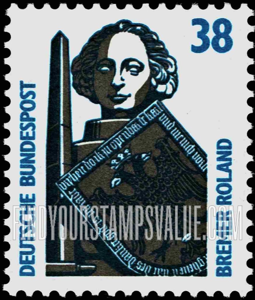 FindYourStampsValue: Historic Sites and Objects: Statue of Roland, Bremen