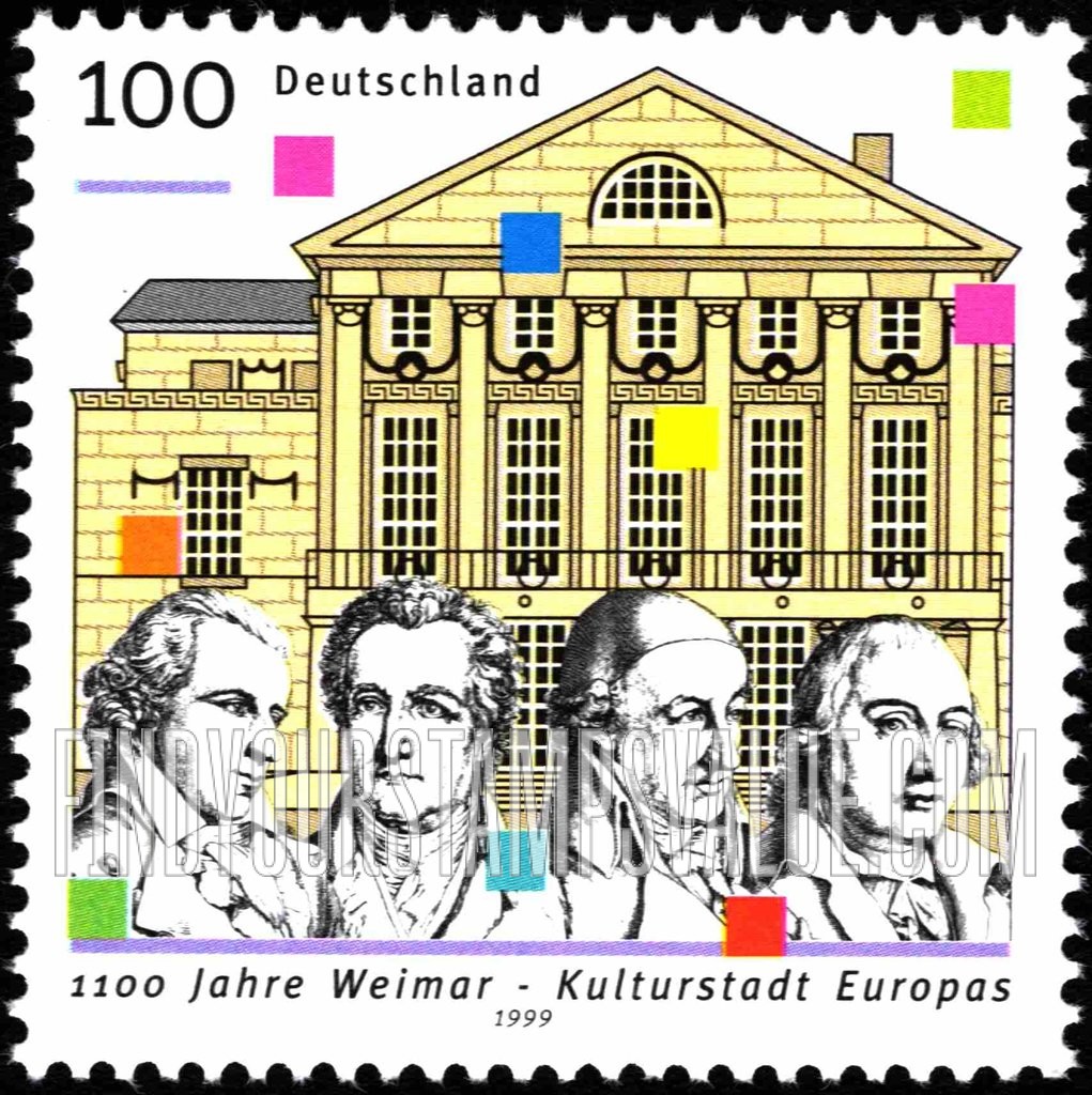 FindYourStampsValue: Weimar, 1999 European City of Culture, 1100th Anniversary