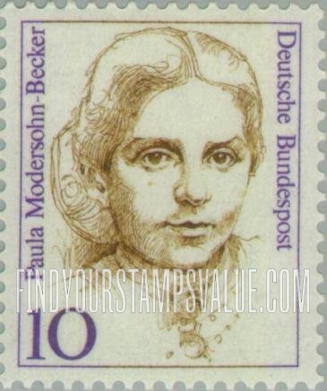 FindYourStampsValue: Famous Women: Paula Modersohn-Becker (1876-1907), painter