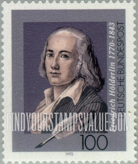 FindYourStampsValue: Friedrich Holderlin (1770-1843), Writer