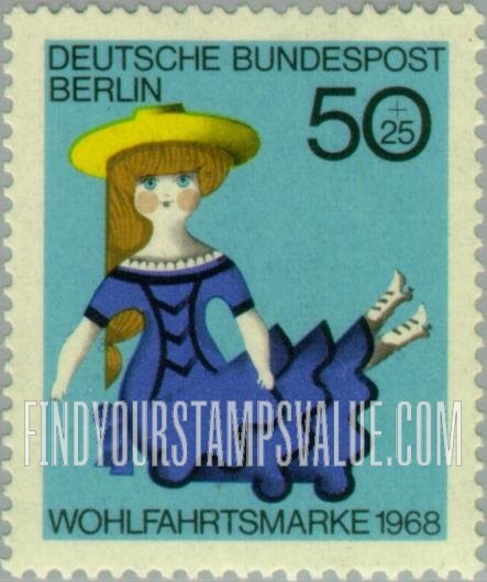 FindYourStampsValue: OCCUPATION SEMI-POSTAL - Doll Type of 1968: Various 19th century dolls in sitting position