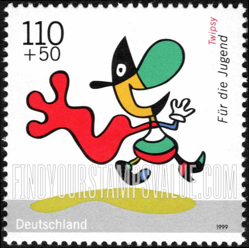 FindYourStampsValue: SEMI-POSTAL - Cartoons: Twipsy, mascot of Expo 2000, Hanover