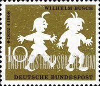 FindYourStampsValue: 50th Death Anniversary of Wilhelm Busch, Humorist - "Max and Moritz"