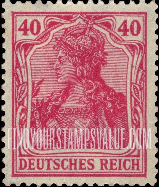 FindYourStampsValue: Germania: Germania Types of 1902-16