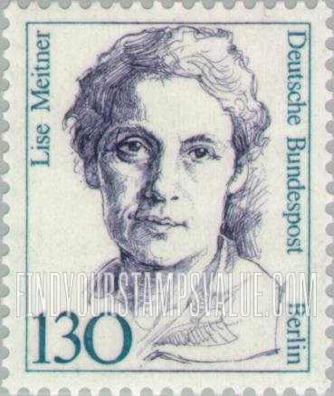 FindYourStampsValue: BERLIN - Famous Women Type of Germany: Lise Meitner (1878-1968), physicist